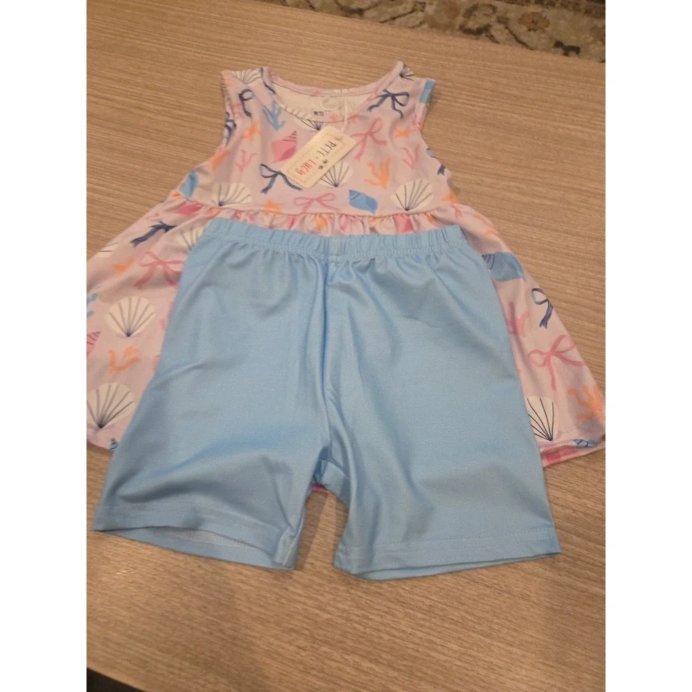 Pete & Lucy Shell Belle 2 Piece Set Girls Size 3T